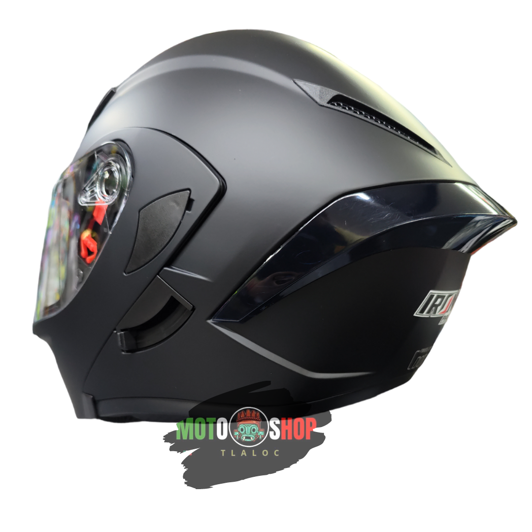 Casco iron racing online negro mate