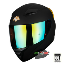 Cargar imagen en el visor de la galería, CASCO OTS HUSKY NEGRO MATE DORADO