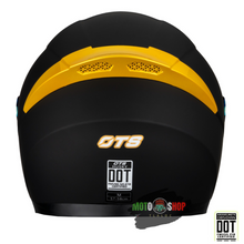 Cargar imagen en el visor de la galería, CASCO OTS HUSKY NEGRO MATE DORADO