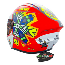 Cargar imagen en el visor de la galería, CASCO AXXIS ESPAÑA INTEGRAL DRAKEN STAR C5 ROJO FLOU