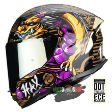 Cargar imagen en el visor de la galería, CASCO INTEGRAL HAX FORCE SHEN LONG BRILLOSO