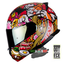 Cargar imagen en el visor de la galería, CASCO ABATIBLE HAX AMATISTA MANEKI NEKO BRILLOSO