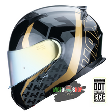 Cargar imagen en el visor de la galería, CASCO ABATIBLE HAX AMATISTA WIND GOLD BRILLOSO