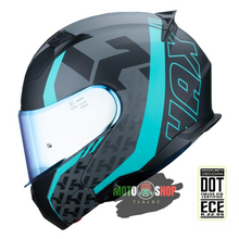 Cargar imagen en el visor de la galería, CASCO ABATIBLE HAX AMATISTA WIND TURQUESA MATE