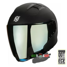 Cargar imagen en el visor de la galería, CASCO HAX JET 3/4 EMERALD NEGRO MATE