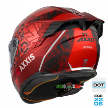 Cargar imagen en el visor de la galería, CASCO AXXIS INTEGRAL HAWK C5 ROJO BLACK MATE