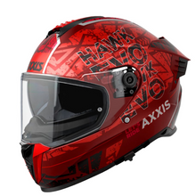 Cargar imagen en el visor de la galería, CASCO AXXIS INTEGRAL HAWK C5 ROJO BLACK MATE