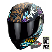 Cargar imagen en el visor de la galería, CASCO HAX INTEGRAL OBSIDIAN TLALOC NEGRO MATE