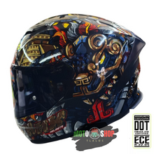 Cargar imagen en el visor de la galería, CASCO INTEGRAL HAX FORCE KUKULCAN NEGRO BRILLOSO