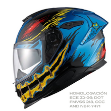 Cargar imagen en el visor de la galería, CASCO NEXX INTEGRAL Y.100R NIGH RIDER sky BLUE
