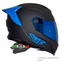 Cargar imagen en el visor de la galería, CASCO SHAFT INTEGRAL SH502 SOLID NEGRO , AZUL MATE