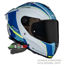 Cargar imagen en el visor de la galería, CASCO AXXIS INTEGRAL HAWK TITAN AZUL MATE