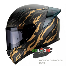 Cargar imagen en el visor de la galería, CASCO INTEGRAL HAX ONIX NEGRO DORADO MATE
