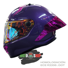 Cargar imagen en el visor de la galería, CASCO XTRONG XTR352 R1 MORADO BRILLOSO