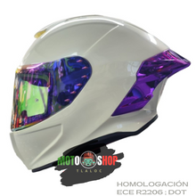 Cargar imagen en el visor de la galería, CASCO INTEGRAL XTRONG XTR-820 BLANCO PERLA MORADO
