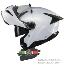 Cargar imagen en el visor de la galería, CASCO AXXIS ABATIBLE GHOSFIGHTER BLANCO SOLID