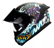 Cargar imagen en el visor de la galería, CASCO HAX INTEGRAL OBSIDIAN TLALOC NEGRO MATE