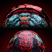 Cargar imagen en el visor de la galería, CASCO HAX INTEGRAL OBSIDIAN MICTLAN ROJO BRILLOSO