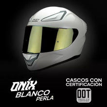 Cargar imagen en el visor de la galería, CASCO INTEGRAL HAX ONIX BLANCO SOLID BRILLOSO