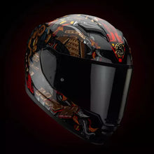 Cargar imagen en el visor de la galería, CASCO INTEGRAL HAX FORCE KUKULCAN NEGRO BRILLOSO