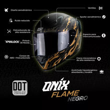 Cargar imagen en el visor de la galería, CASCO INTEGRAL HAX ONIX NEGRO DORADO MATE