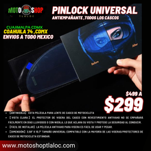 Cargar imagen en el visor de la galería, PINLOCK UNIVERSAL / ANTIEMPAÑANTE TODOS LOS CASCOS