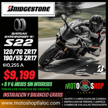 Cargar imagen en el visor de la galería, LLANTAS BRIDGESTONE BATTLAX HYPERSPORT S22