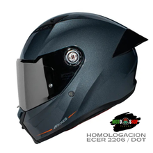 Cargar imagen en el visor de la galería, CASCO INTEGRAL AXXIS FENIX A12 SOLID GRIS FULL BRILLOSO