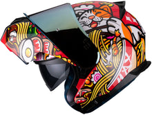 Cargar imagen en el visor de la galería, CASCO ABATIBLE HAX AMATISTA MANEKI NEKO BRILLOSO