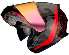 Cargar imagen en el visor de la galería, CASCO ABATIBLE HAX AMATISTA WIND ROJO BRILLOSO