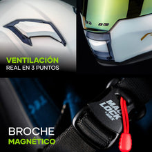 Cargar imagen en el visor de la galería, CASCO INTEGRAL HAX FORCE SOLID BLANCO DORADO BRILLOSO