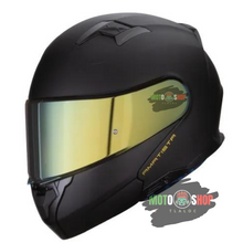 Cargar imagen en el visor de la galería, CASCO HAX ABATIBLE AMATISTA NEGRO MATE GOLD