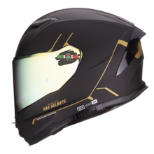 Cargar imagen en el visor de la galería, CASCO HAX INTEGRAL FORCE NEGRO DORADO