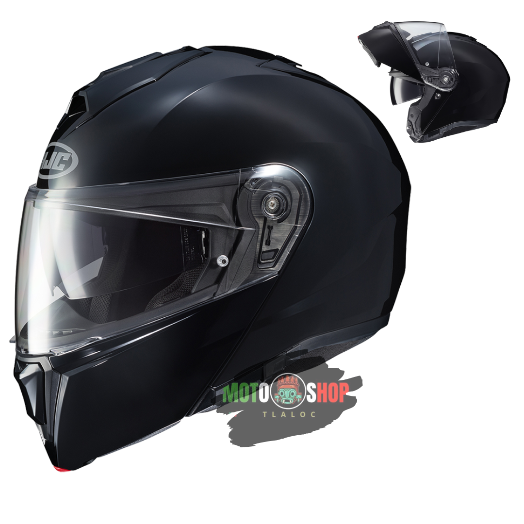 CASCO HJC ABATIBLE I90 NEGRO MATE