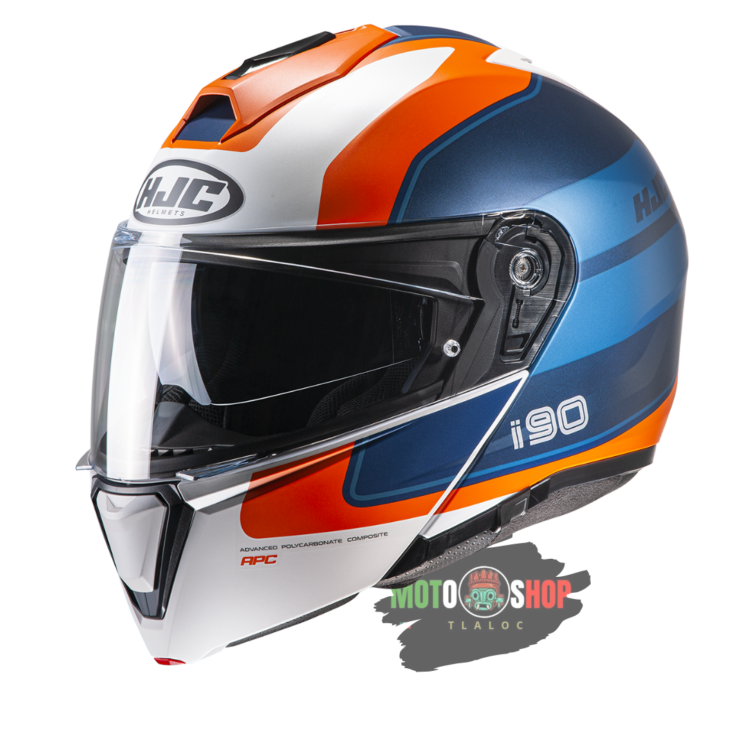 CASCO HJC ABATIBLE I90 WASCO MC27SF NARANJA