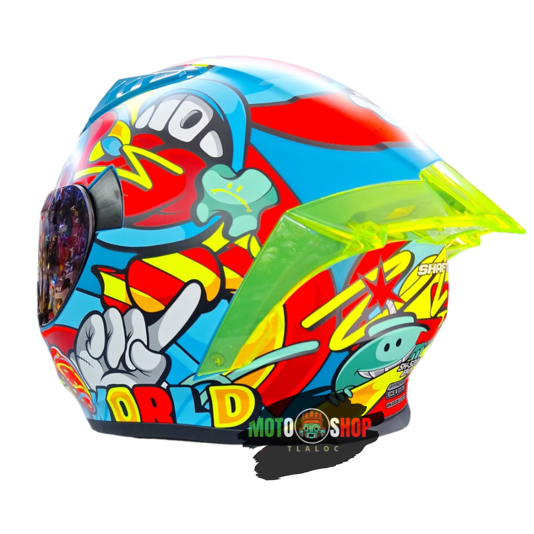 CASCO INTEGRAL SHAFT SH526 sp WEIRD AZUL MATE – MOTO SHOP TLALOC