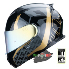 Cargar imagen en el visor de la galería, CASCO ABATIBLE HAX AMATISTA WIND GOLD BRILLOSO
