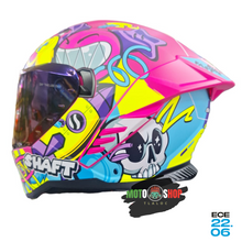 Cargar imagen en el visor de la galería, CASCO SHAFT INTEGRAL SH-598 GTR CHALK FUCSIA NEON MATE
