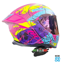 Cargar imagen en el visor de la galería, CASCO SHAFT INTEGRAL SH-598 GTR CHALK FUCSIA NEON MATE
