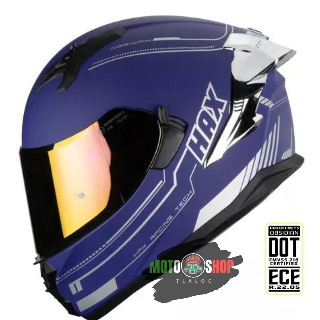 CASCO HAX INTEGRAL OBSIDIAN MORADO MATE V 2.0