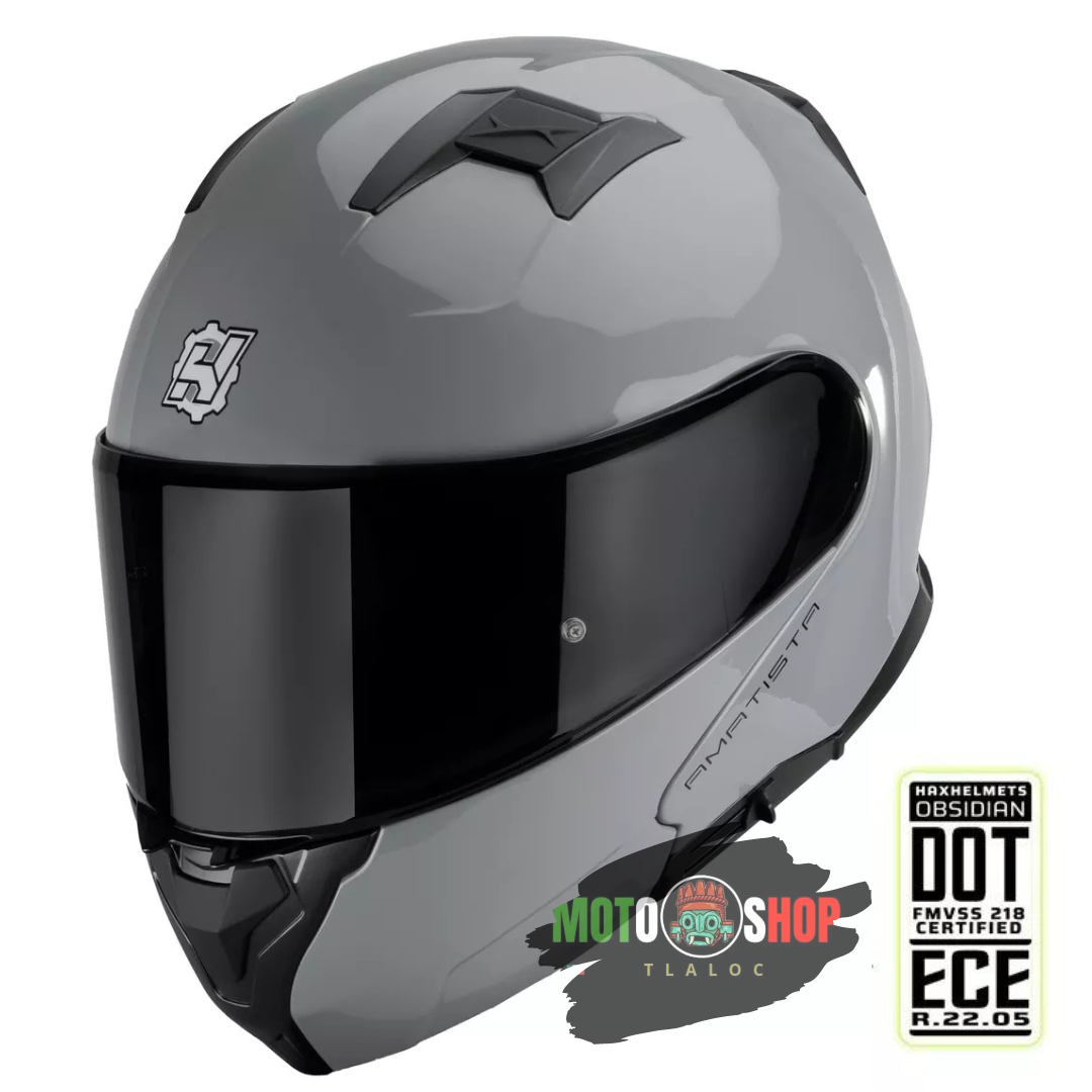 CASCO HAX ABATIBLE AMATISTA GRIS BRILLOSO