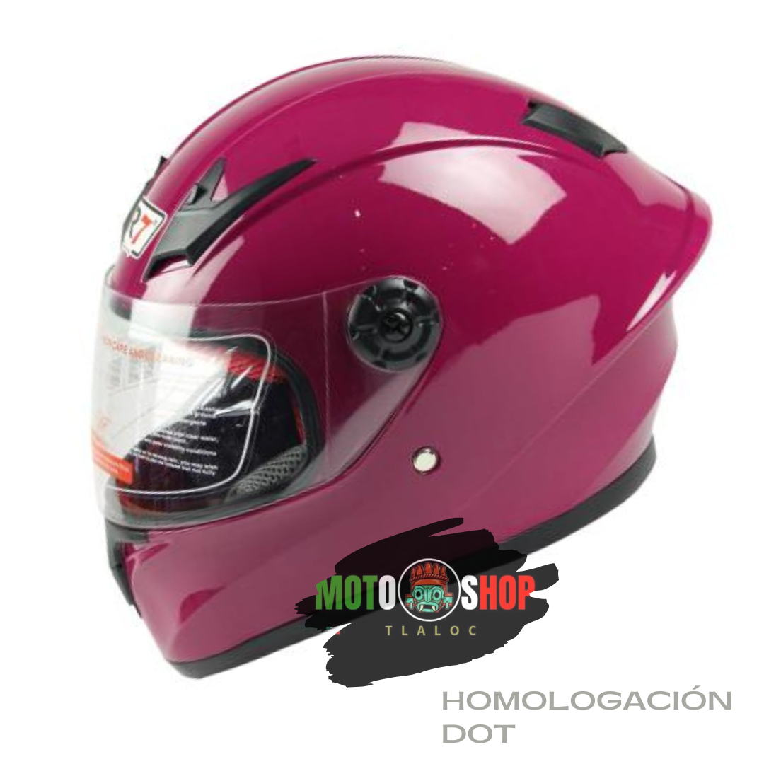 CASCO INTEGRAL R7 NIÑO DOT PURPURA BRILLOSO