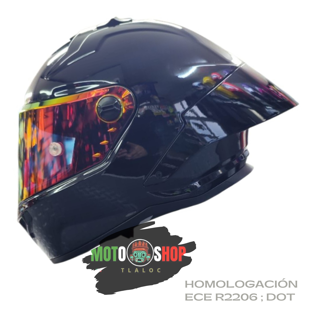 CASCO XTRONG XTR352 R1  NEGRO SOLID BRILLOSO