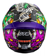 Cargar imagen en el visor de la galería, CASCO OTS INTEGRAL HANNYA VIOLETA CERTIFICACION DOT
