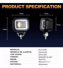 Cargar imagen en el visor de la galería, FARO AUXILIAR 60W 6000 – 6400 lumens
