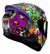 Cargar imagen en el visor de la galería, CASCO OTS INTEGRAL HANNYA VIOLETA CERTIFICACION DOT
