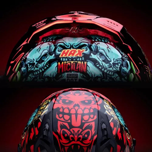 CASCO HAX INTEGRAL OBSIDIAN MICTLAN ROJO BRILLOSO – MOTO SHOP TLALOC