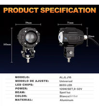 Cargar imagen en el visor de la galería, FARO AUXILIAR 60W 6000 – 6400 lumens
