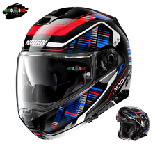 Cargar imagen en el visor de la galería, CASCO NOLAN ABATIBLE N100-5 STARBOARD Azul/rojo

