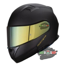 Cargar imagen en el visor de la galería, CASCO HAX ABATIBLE AMATISTA NEGRO MATE GOLD
